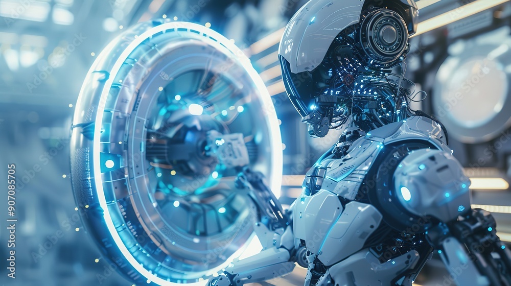 Robotics in Action Automation Ready Canvas Generative Ai Image