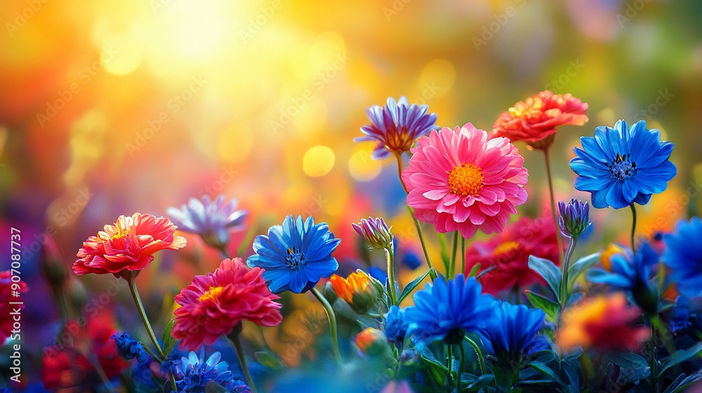 flowers basking in the warm sunlight, capturing the essence of spring or summer in a garden setting. Symbolizing beauty, growth, and the renewal of life flowers basking in the warm sunlight, capturing the essence of spring or summer in a garden setting. Symbolizing beauty, growth, and the renewal of life