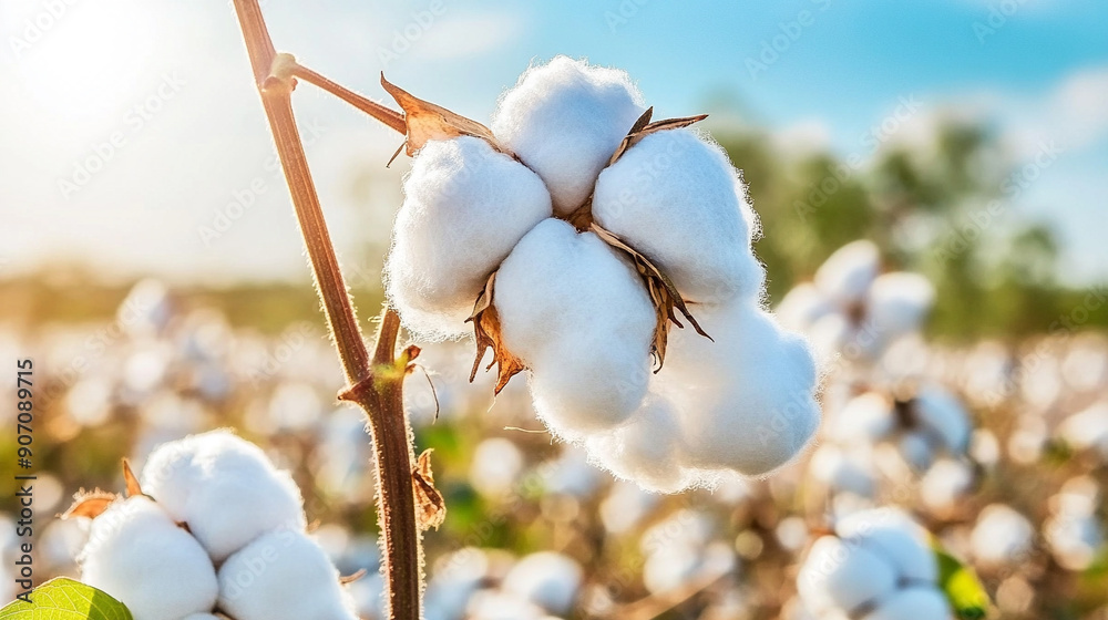 cotton field bathed in warm sunlight, capturing the beauty and symbolism of growth, agriculture, and rural life. The endless rows of cotton plants symbolize prosperity and the fruits of labor cotton field bathed in warm sunlight, capturing the beauty and symbolism of growth, agriculture, and rural life. The endless rows of cotton plants symbolize prosperity and the fruits of labor