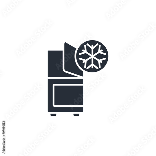Fridge icon. vector.Editable stroke.linear style sign for use web design,logo.Symbol illustration.