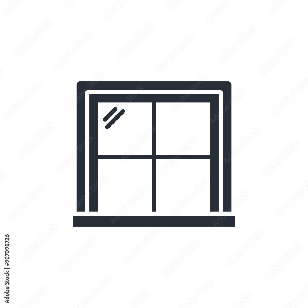 Window icon. vector.Editable stroke.linear style sign for use web design,logo.Symbol illustration. Window icon. vector.Editable stroke.linear style sign for use web design,logo.Symbol illustration.