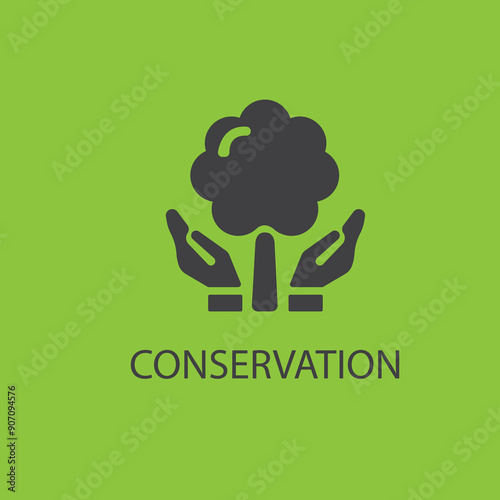 Young sprout with leaves in hands solid icon, ecology concept, seedling with handful of soil on hand sign, young growth icon in glyph style for mobile. Vector graphics