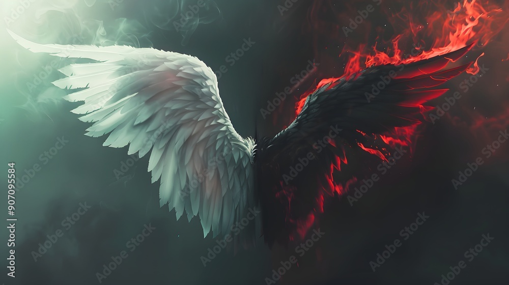 Fotografie Good versus evil concept art