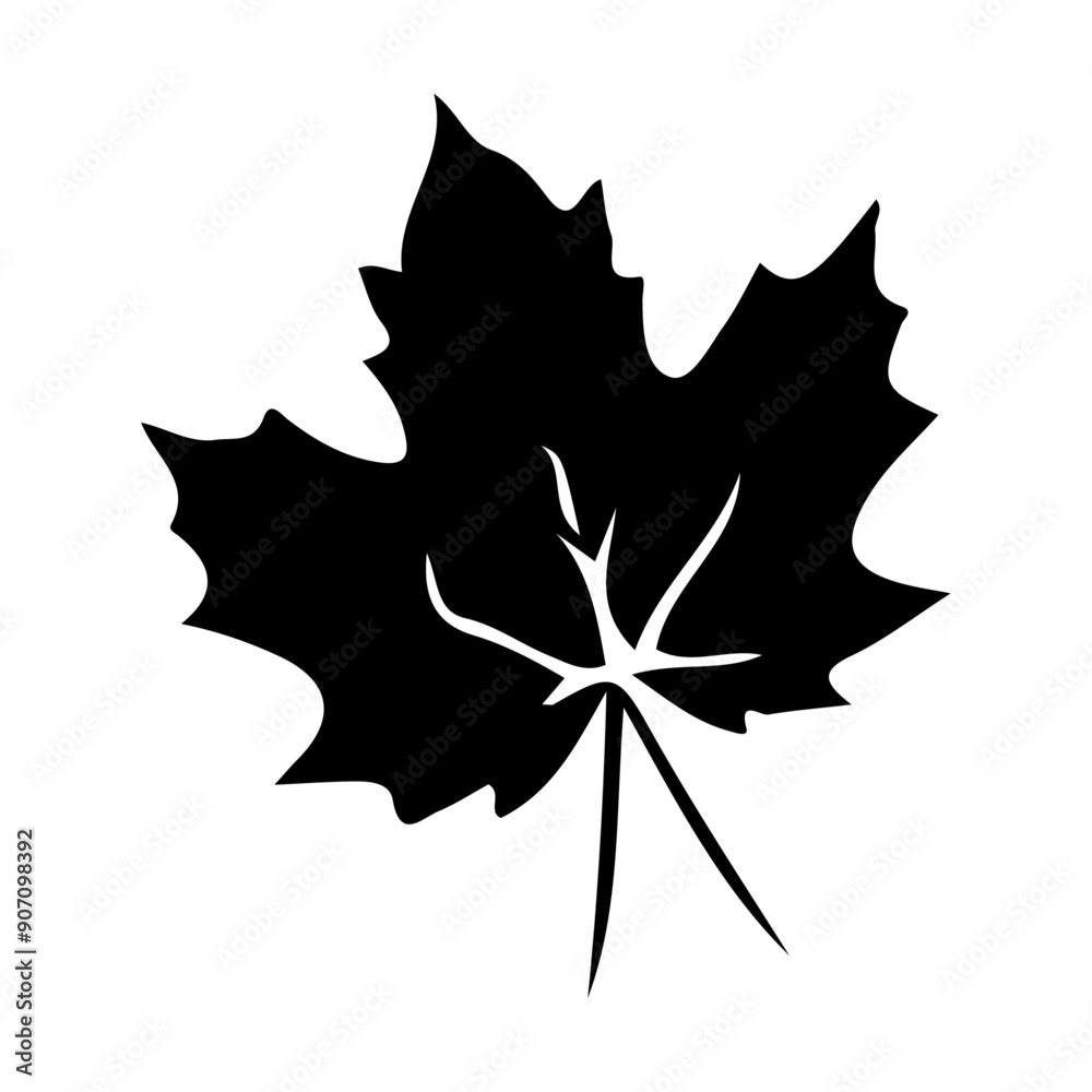 Maple leap vector silhouette Maple leap vector silhouette