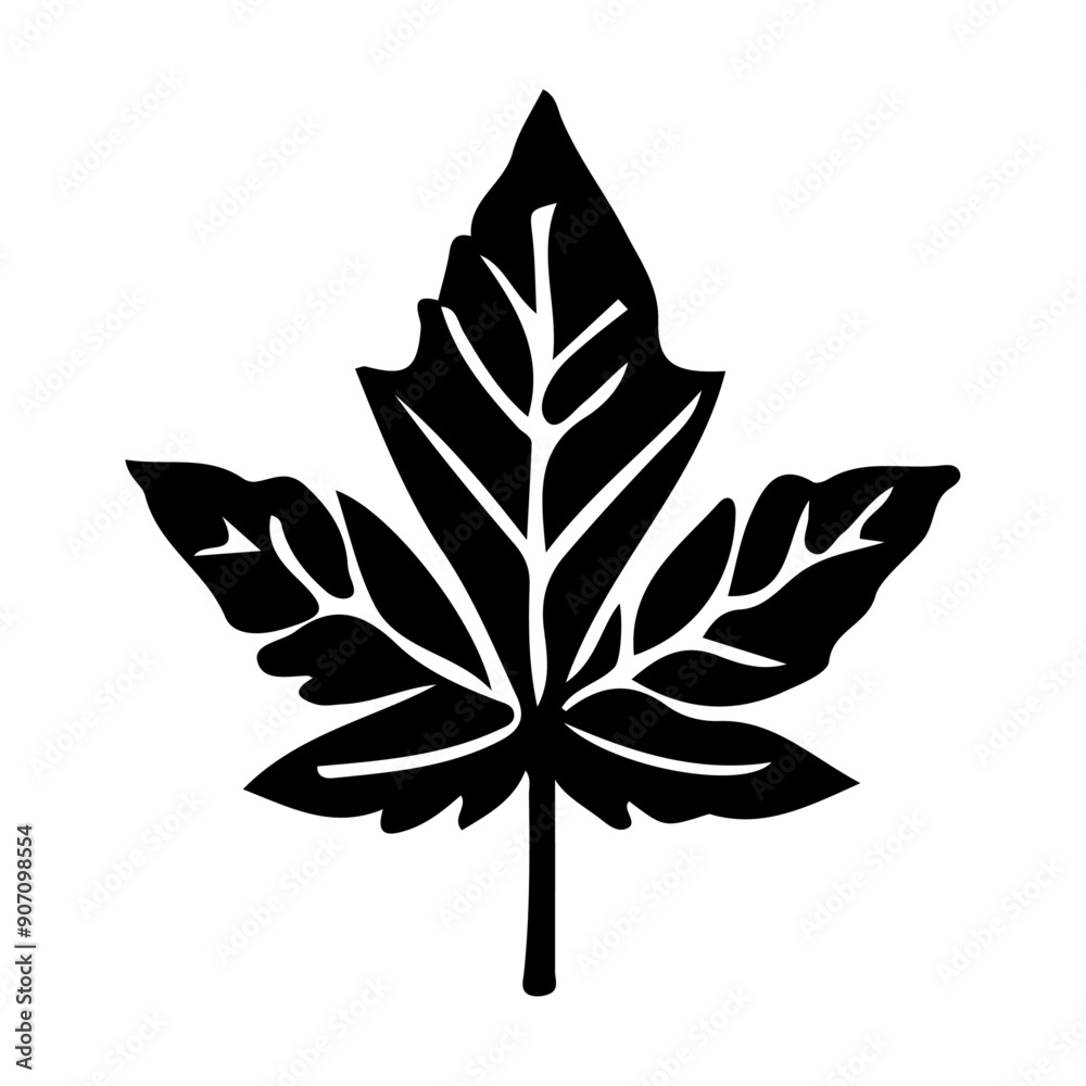 Maple leap vector silhouette Maple leap vector silhouette