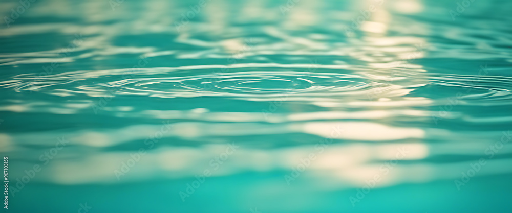 Calm turquoise water with gentle ripples and reflections, evoking a serene and refreshing atmosphere. Calm turquoise water with gentle ripples and reflections, evoking a serene and refreshing atmosphere.