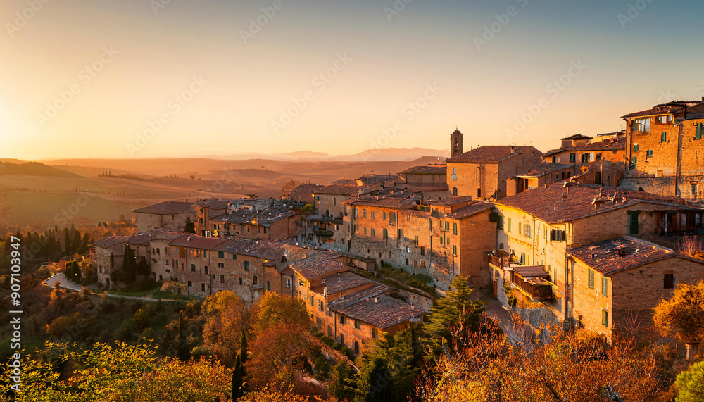 Obraz premium Iitaly. Small rural village with traditional houses 