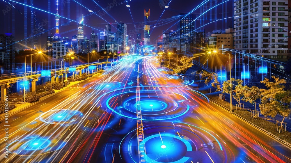 Obraz premium Vibrant Swirls of Color Create Dynamic Waves Resembling Abstract Artistic Expression