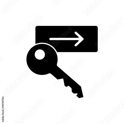 keycard access concept line icon. Simple element illustration. keycard access concept outline symbol design.