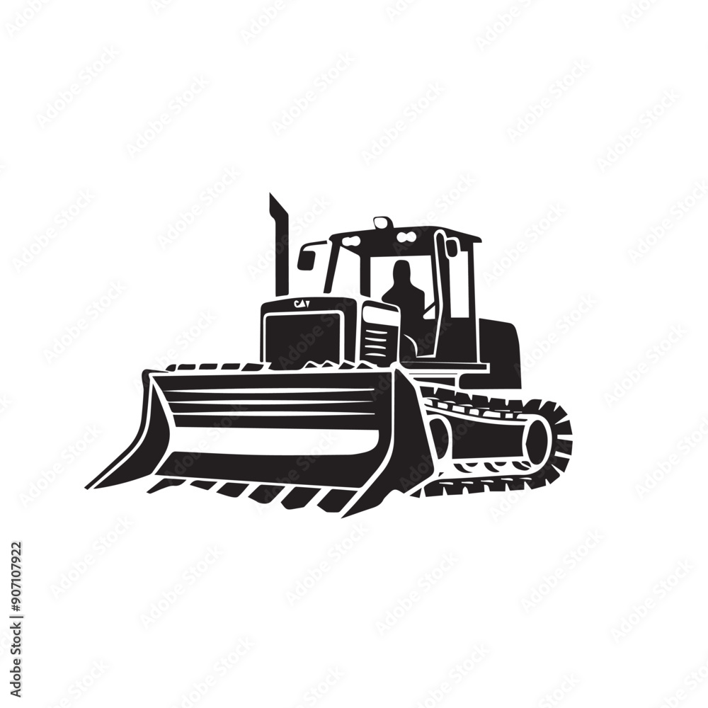 Bulldozer in cartoon, doodle style . Image for t-shirt, web, mobile apps and ui. Isolated 2d vector illustration in logo, icon, sketch style, Eps 10, black and white. AI Generative Bulldozer in cartoon, doodle style . Image for t-shirt, web, mobile apps and ui. Isolated 2d vector illustration in logo, icon, sketch style, Eps 10, black and white. AI Generative