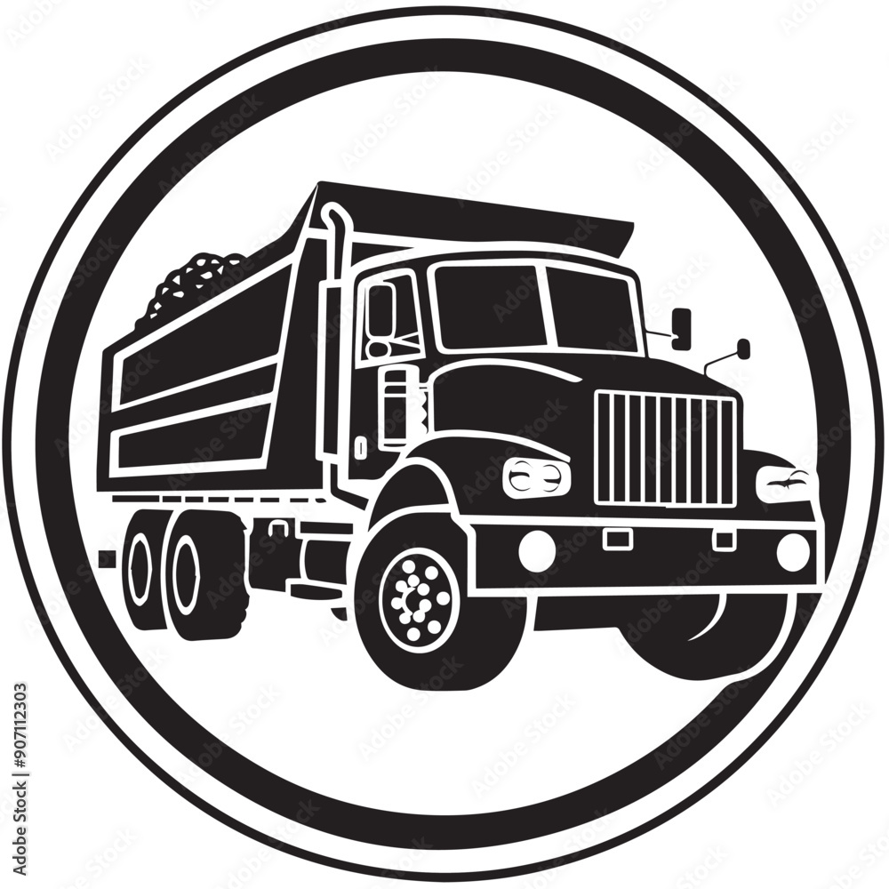 DUMP TRUCK in cartoon, doodle style . Image for t-shirt, web, mobile apps and ui. Isolated 2d vector illustration in logo, icon, sketch style, Eps 10, black and white. AI Generative DUMP TRUCK in cartoon, doodle style . Image for t-shirt, web, mobile apps and ui. Isolated 2d vector illustration in logo, icon, sketch style, Eps 10, black and white. AI Generative