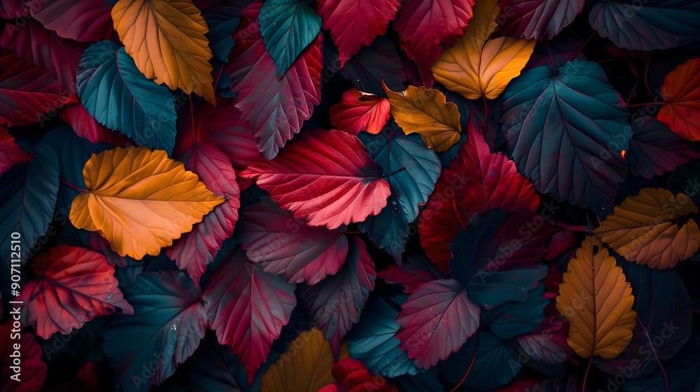 Close up of a bunch of red leaves, perfect for autumn themed designs. Close up of a bunch of red leaves, perfect for autumn themed designs.