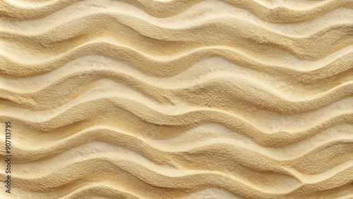 Fototapeta Naklejka Na Ścianę i Meble -  Seamless white sandy beach or desert sand dunes tileable texture. Boho chic light brown clay colored summer repeat pattern background marble texture. Generative Ai.