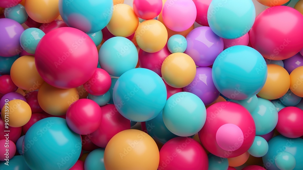 Vibrant 3D Abstract Background with Overlapping Spheres and Vivid Colors, Copy Space for Designers and Creatives Vibrant 3D Abstract Background with Overlapping Spheres and Vivid Colors, Copy Space for Designers and Creatives