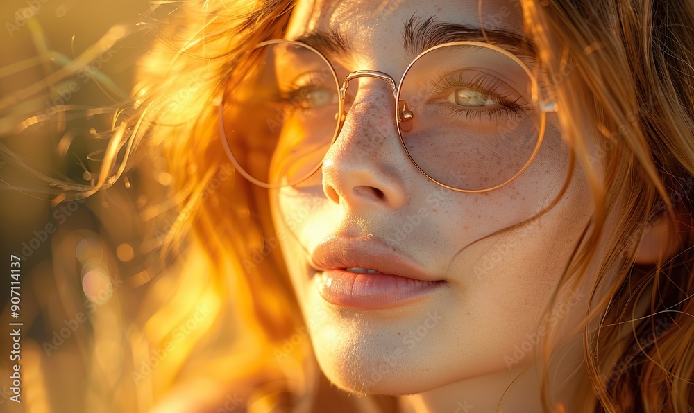 Side view portrait of a beautiful girl illuminated by the summer sun, capturing the essence of summer concepts. Side view portrait of a beautiful girl illuminated by the summer sun, capturing the essence of summer concepts.