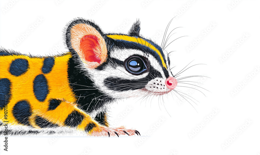 wild animal illustration: exotic pet wild animal illustration: exotic pet