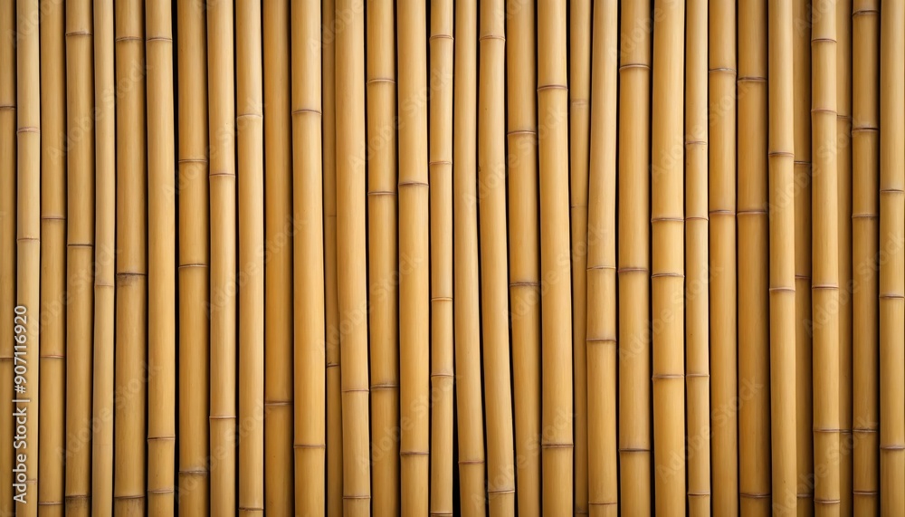 Fototapeta premium A background showcasing a natural bamboo texture with vertical striations and a light, warm tone, creating a fresh and eco-friendly look. Multiple variations available