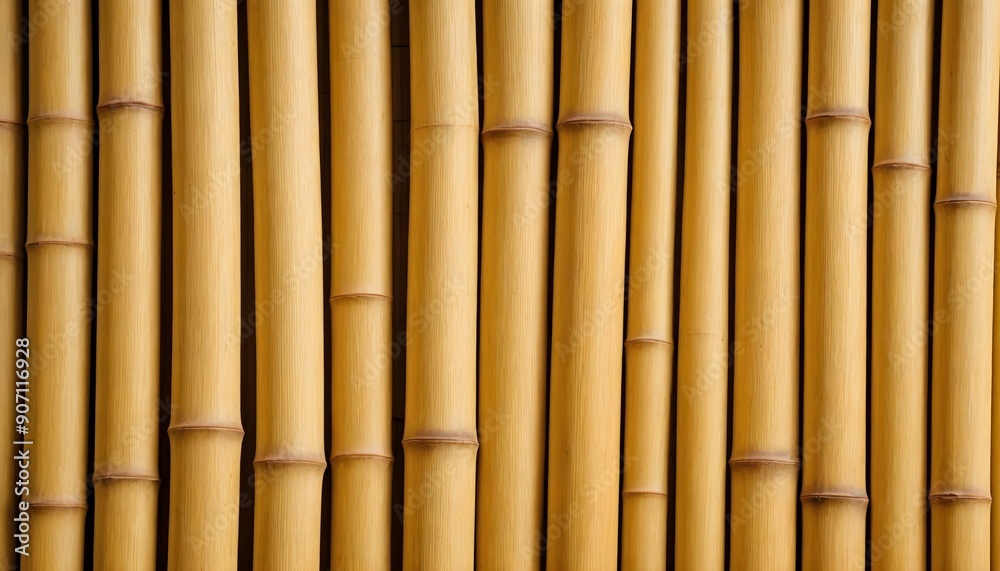 Fototapeta premium A background showcasing a natural bamboo texture with vertical striations and a light, warm tone, creating a fresh and eco-friendly look. Multiple variations available