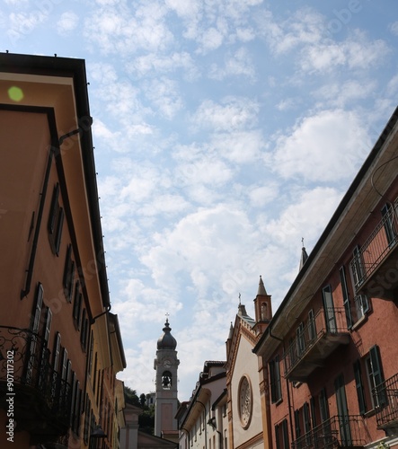 Menaggio is a town in the province of Como, Lombardy, northern Italy, located on the western shore of Lake Como at the mouth of the river Senagra. photo