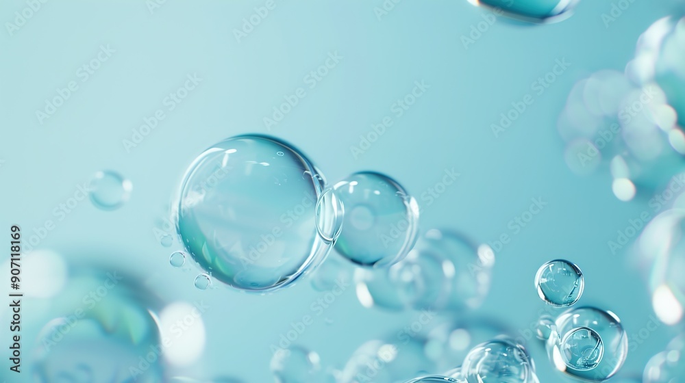 Macro bubbles on a smooth gradient background, perfect for copy space Macro bubbles on a smooth gradient background, perfect for copy space