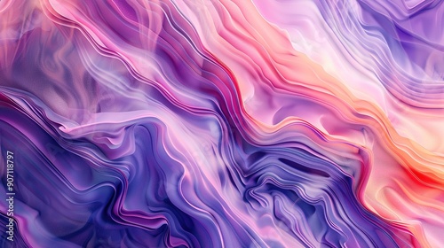 Vibrant Swirls of Colorful Abstract Design in Shades of Purple and Pink