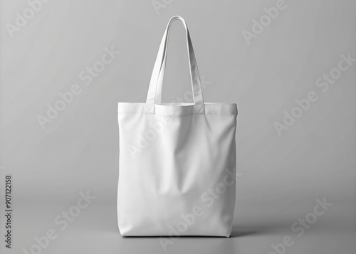 Wallpaper Mural Stylish isolated white tote bag with blank interior and exterior surfaces, perfect for branding and design showcasing, created with cutting-edge AI technology. Torontodigital.ca