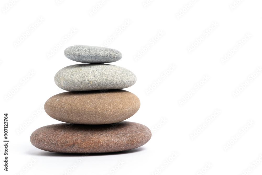 Stack of pebbles isolated on white background. Zen concept. Stack of pebbles isolated on white background. Zen concept.