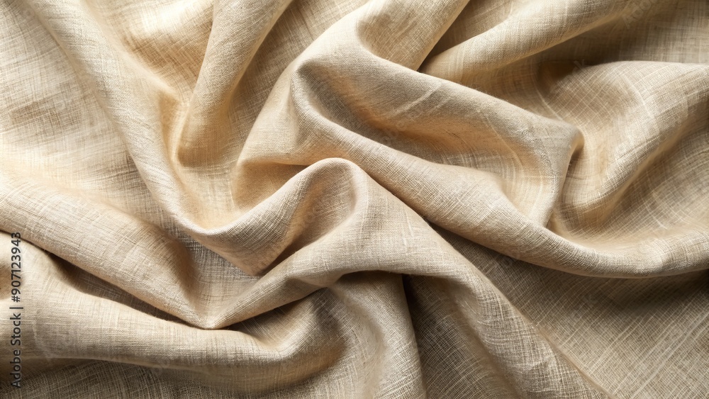 Soft, natural, and earthy linen fabric texture with subtle wrinkles and gentle folds, showcasing a calming beige color with slight grainy effect and organic feel. Soft, natural, and earthy linen fabric texture with subtle wrinkles and gentle folds, showcasing a calming beige color with slight grainy effect and organic feel.