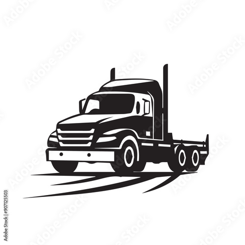 CAR CARRIER in cartoon, doodle style . Image for t-shirt, web, mobile apps and ui. Isolated 2d vector illustration in logo, icon, sketch style, Eps 10, black and white. AI Generative