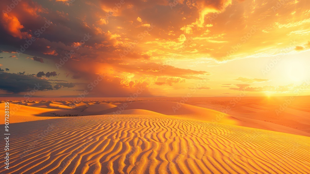 The peaceful scene of a vast desert with rolling dunes and a clear, vast sky, the solitude and vastness of the wild nature a peaceful image. The peaceful scene of a vast desert with rolling dunes and a clear, vast sky, the solitude and vastness of the wild nature a peaceful image.