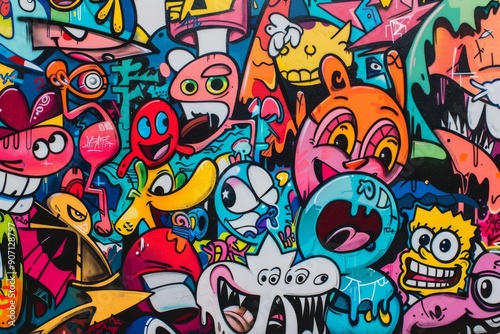 Wallpaper Mural Graffiti backdrop, graffiti wall, urban culture, street art Torontodigital.ca
