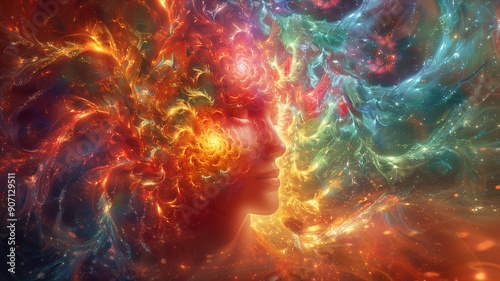 Profile of a woman with a truly transcendental vision of the human mind