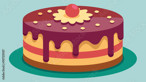 Simple wedding cake vector art illustration