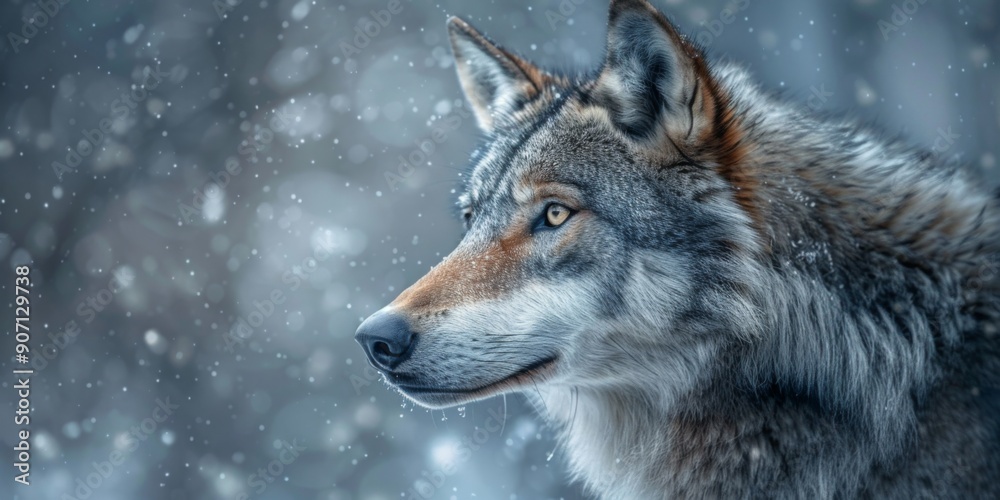 Wild Majesty: A Powerful Wolf Portrait Amidst a Dramatic Wildlife Backdrop, Capturing the Essence of Untamed Nature Wild Majesty: A Powerful Wolf Portrait Amidst a Dramatic Wildlife Backdrop, Capturing the Essence of Untamed Nature