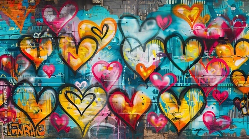 Street art graffiti texture for wallpaper background