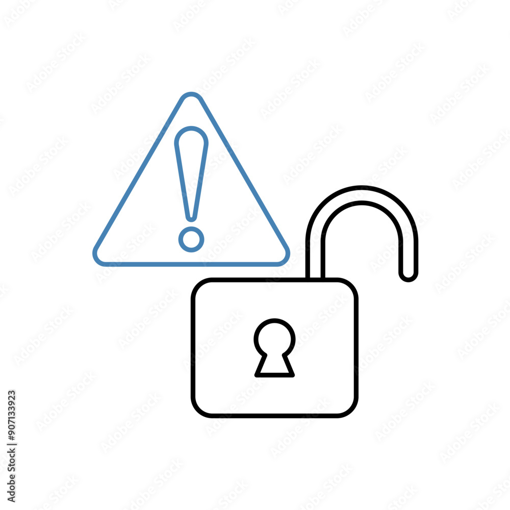 unlock concept line icon. Simple element illustration. unlock concept outline symbol design. unlock concept line icon. Simple element illustration. unlock concept outline symbol design.