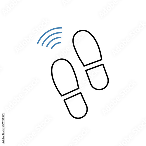 intrusion detection concept line icon. Simple element illustration. intrusion detection concept outline symbol design.
