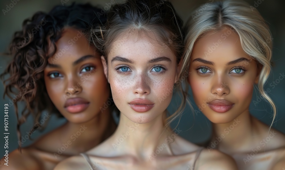A group of women of various ethnicities represents multi-ethnic diversity and beauty. A group of women of various ethnicities represents multi-ethnic diversity and beauty.
