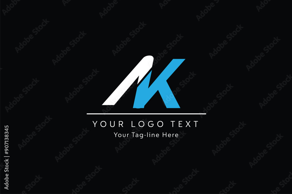 Modern letters AK, A&K Logo Design Template Vector KA monogram. Modern letters AK, A&K Logo Design Template Vector KA monogram.