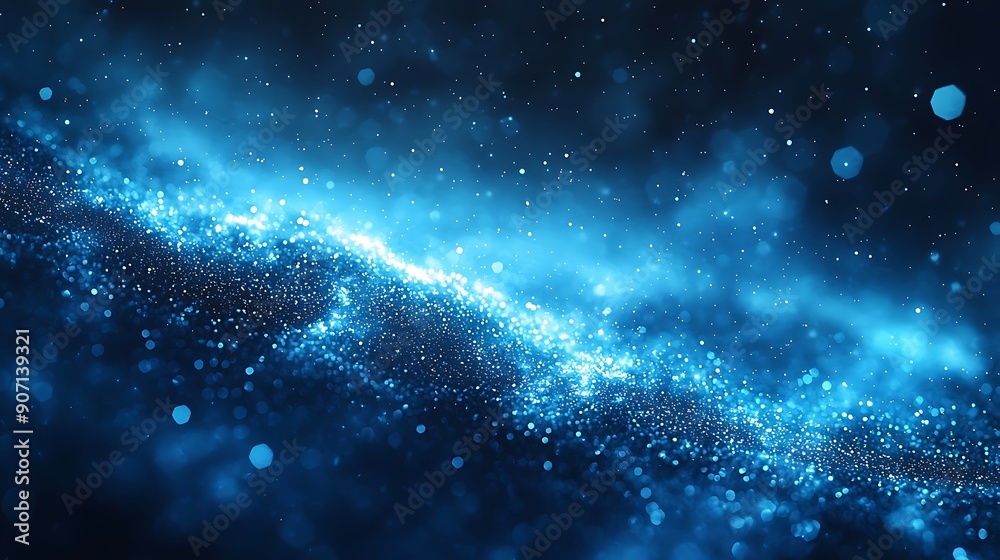 Fototapeta premium Abstract Blue Glitch Background