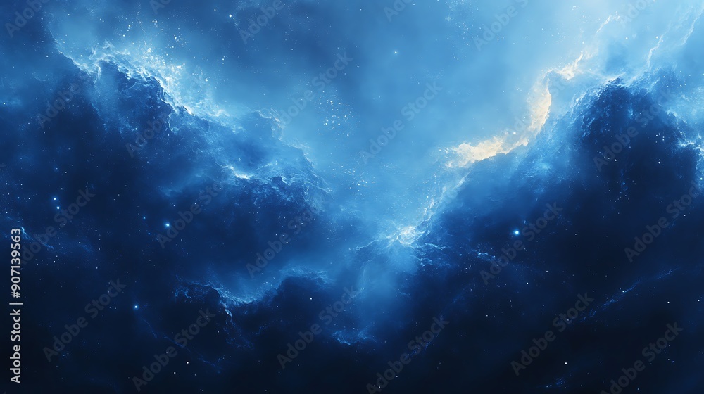 Obraz premium Abstract Blue Glitch Background 