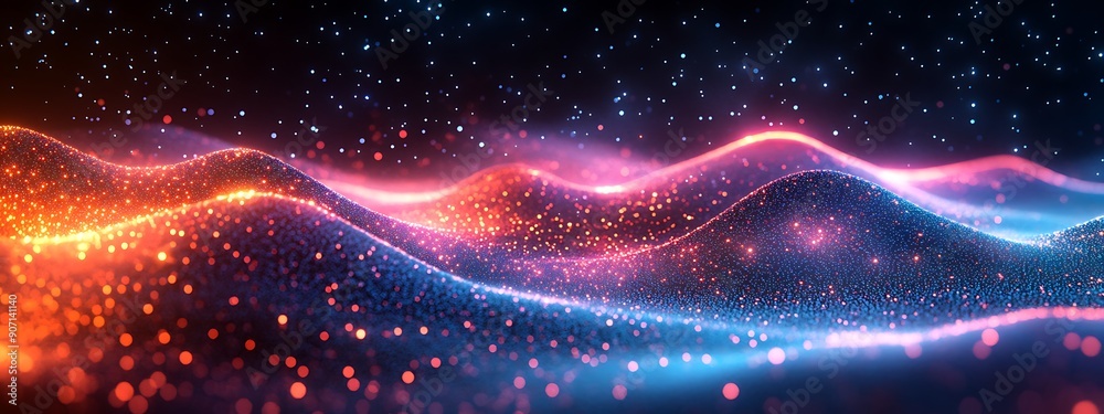 Obraz premium Abstract Digital Landscape 