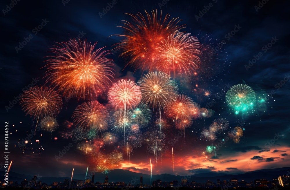 Fototapeta premium Fireworks at Night
