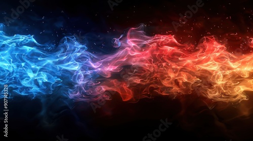 colorful smoke black background