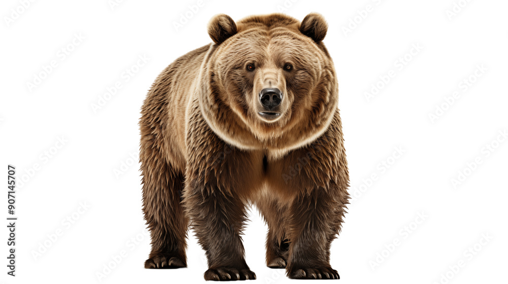 Fototapeta premium Grizzly Bear transparent background.