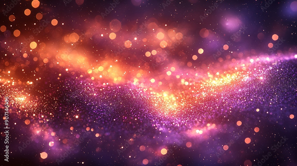 Abstract Purple and Gold Bokeh Background Abstract Purple and Gold Bokeh Background