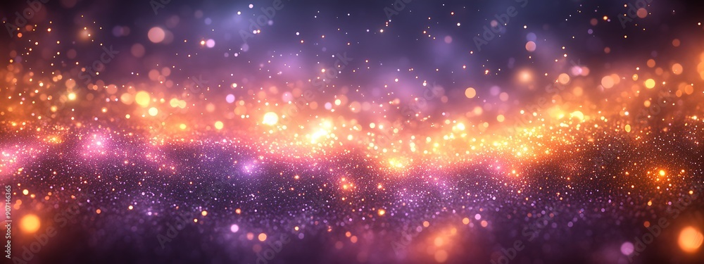 Obraz premium Abstract Purple and Gold Bokeh Background