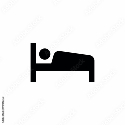 sleep bed bedroom sign icon