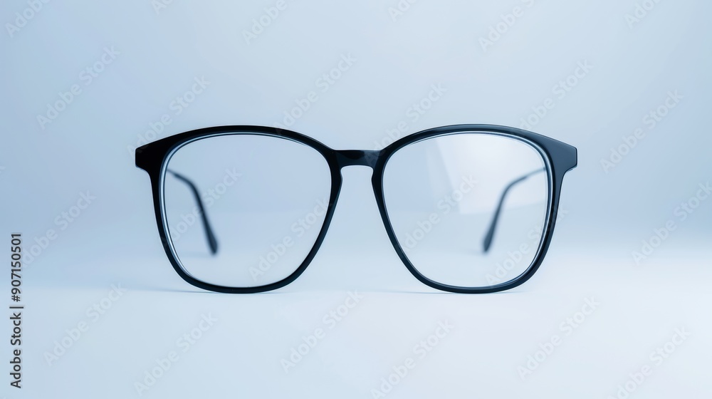 Modern reading glasses with a sophisticated design, isolated background, ideal for advertisements with plenty of room for text Modern reading glasses with a sophisticated design, isolated background, ideal for advertisements with plenty of room for text