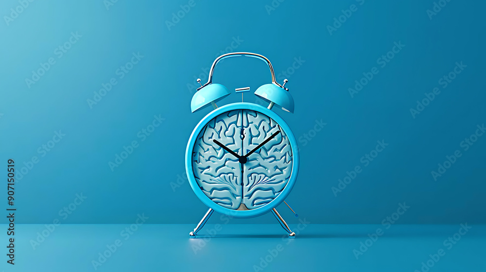 a classic analog alarm clock with a unique design. Instead of a ...